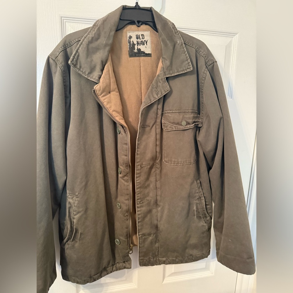 Old Navy Men's Olive Military Jacket